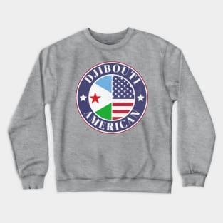 Proud Djibouti-American Badge - Djibouti Flag Crewneck Sweatshirt